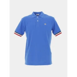 Polo Uni Pique Royal Bleu Homme - Serge Blanco