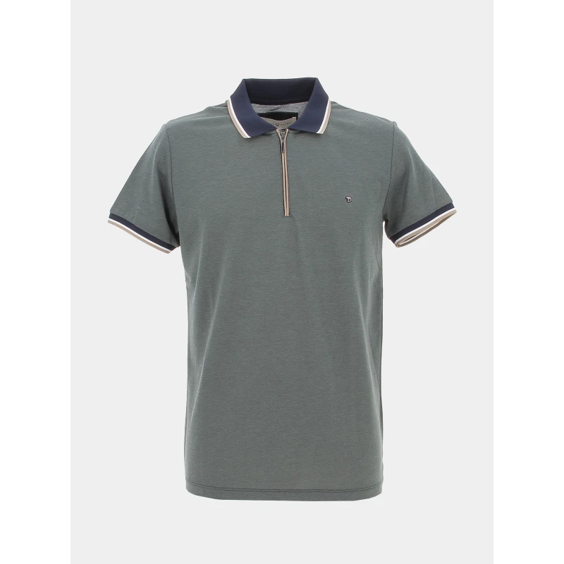 Polo Zippé Gadiel Kaki Homme - Benson & Cherry 3 Polo Zippé Gadiel Kaki Homme - Benson & Cherry