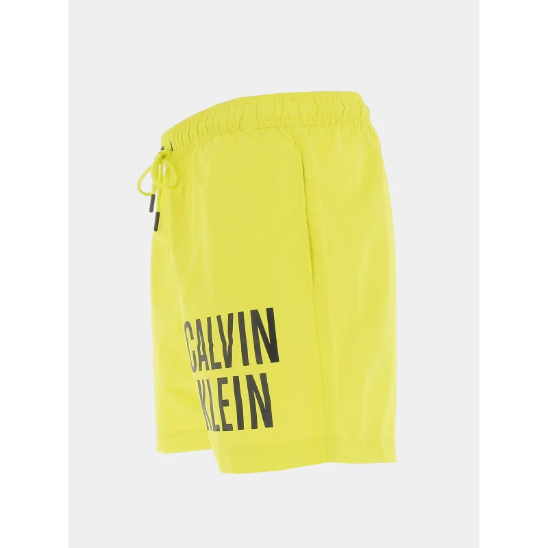 Short De Bain Medium Logo Jaune Homme - Calvin Klein 5 Short De Bain Medium Logo Jaune Homme - Calvin Klein – Image 3