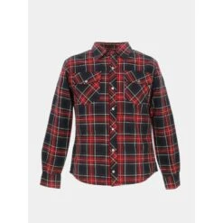 Surchemise à Carreaux Matelassée Rouge Homme - Treeker 9