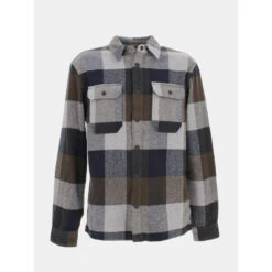 Surchemise épaisse à Carreaux Gris Homme - Petrol Industries