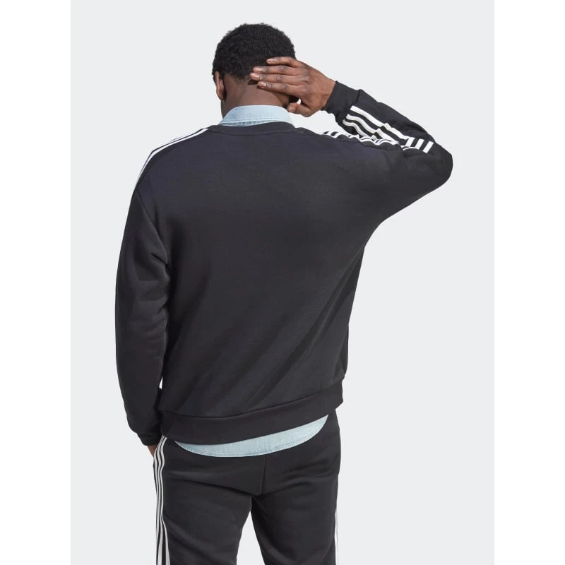 Sweat 3s Fl Basique Logo Brodé Noir Homme - Adidas 4 Sweat 3s Fl Basique Logo Brodé Noir Homme - Adidas – Image 2