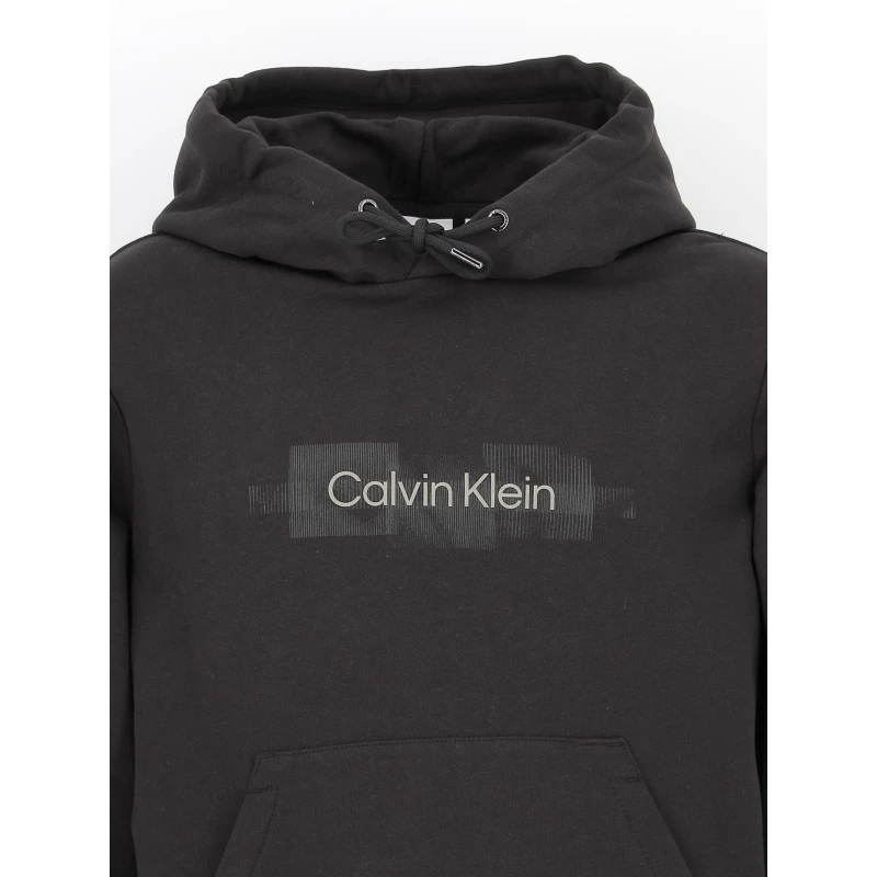 Sweat à Capuche Box Striped Logo Noir Homme - Calvin Klein 5 Sweat à Capuche Box Striped Logo Noir Homme - Calvin Klein – Image 3