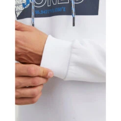 Sweat à Capuche Cologan Aw23 Blanc Homme - Jack & Jones -Teddy Smith Magasin sweat a capuche cologan aw23 blanc homme jack jones 3