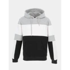 Sweat à Capuche Colorblock Noir/gris Homme - Project X Paris