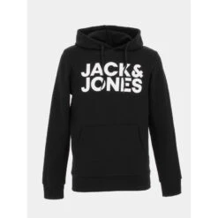 Sweat à Capuche Corporate Logo Noir Homme - Jack & Jones