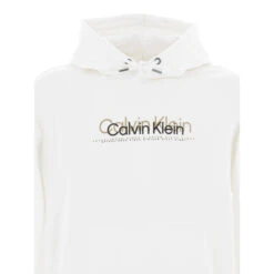 Sweat à Capuche Double Flock Logo Blanc Homme - Calvin Klein -Teddy Smith Magasin sweat a capuche double flock logo blanc homme calvin klein 2