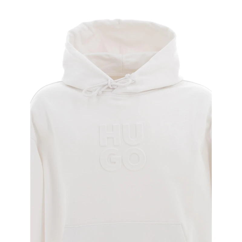 Sweat à Capuche Embossé Dokras Blanc Homme - Hugo 5 Sweat à Capuche Embossé Dokras Blanc Homme - Hugo – Image 3