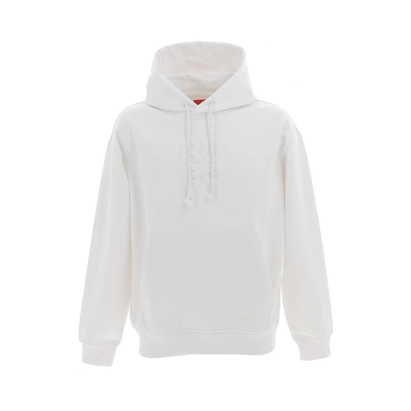 Sweat à Capuche Embossé Dokras Blanc Homme - Hugo 3 Sweat à Capuche Embossé Dokras Blanc Homme - Hugo