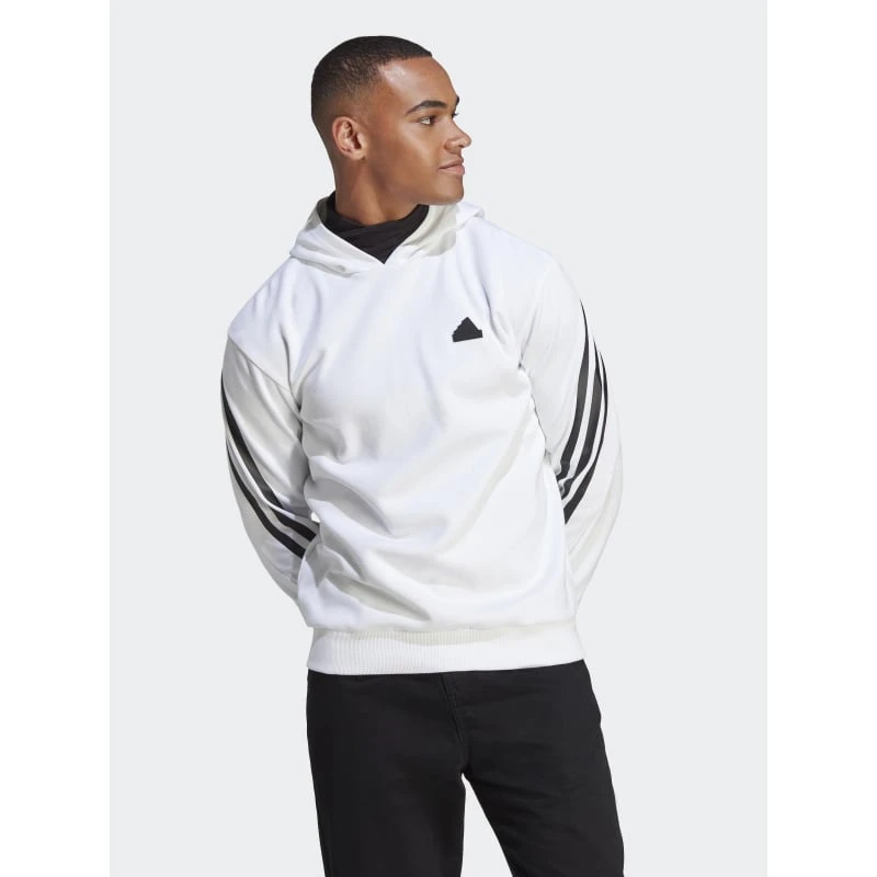 Sweat à Capuche Fi 3s Logo Badge Blanc Homme - Adidas 3 Sweat à Capuche Fi 3s Logo Badge Blanc Homme - Adidas