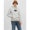Sweat à Capuche Jordalston Gris Homme - Jack & Jones -Teddy Smith Magasin sweat a capuche jordalston gris homme jack jones