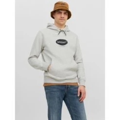 Sweat à Capuche Jordalston Gris Homme - Jack & Jones