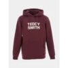 Sweat à Capuche Siclass Bordeaux Homme - Teddy Smith -Teddy Smith Magasin sweat a capuche siclass bordeaux homme teddy smith