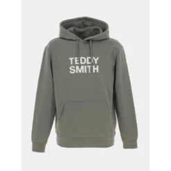Sweat Ă Capuche Siclass Kaki Homme - Teddy Smith