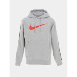 Sweat à Capuche Sportswear Repeat Gris Chiné Homme - Nike