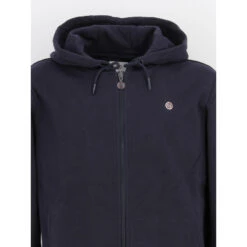 Sweat à Capuche Zippé Bleu Marine Homme - Serge Blanco -Teddy Smith Magasin sweat a capuche zippe bleu marine homme serge blanco 2