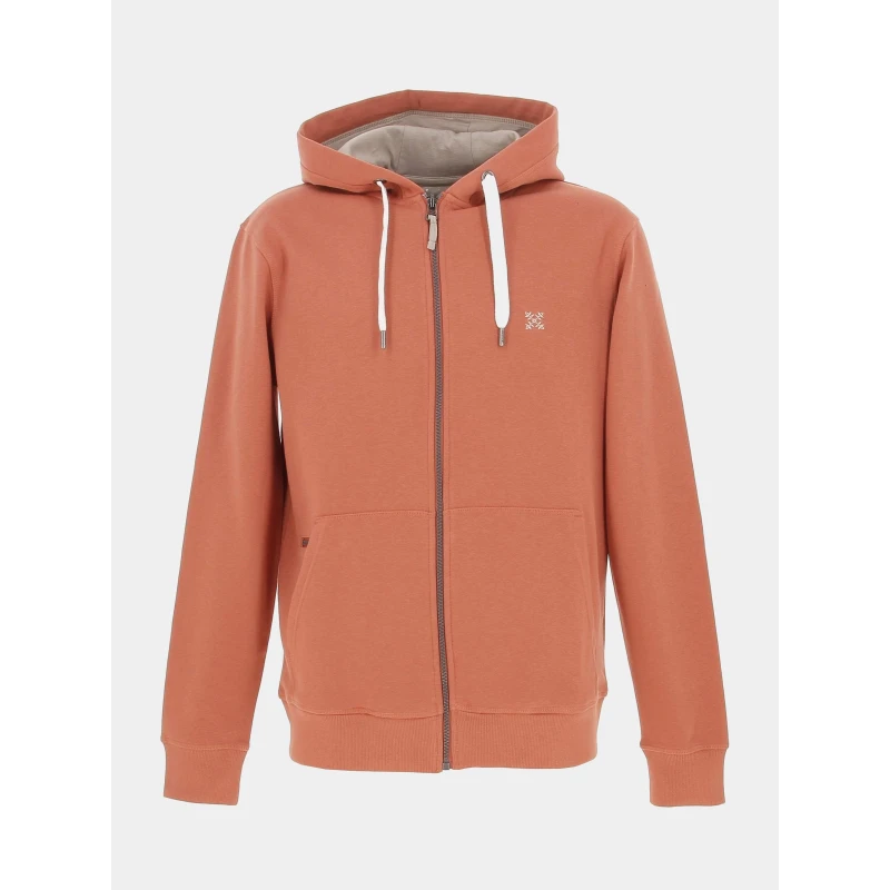 Sweat à Capuche Zippé Salet Orange Homme - Oxbow 3 Sweat à Capuche Zippé Salet Orange Homme - Oxbow