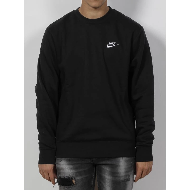 Sweat Crew Sportswear Club Noir Homme - Nike 3 Sweat Crew Sportswear Club Noir Homme - Nike