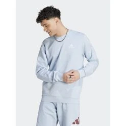 Sweat Feelcozy Logo Brodé Bleu Clair Homme - Adidas
