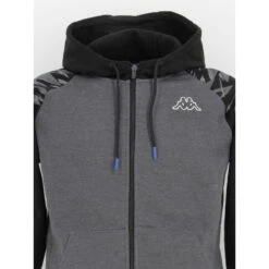 Sweat Zippé à Capuche Graphik Gris Homme - Kappa 8 Sweat Zippé à Capuche Graphik Gris Homme - Kappa -Teddy Smith Magasin sweat zippe a capuche graphik gris homme kappa 2
