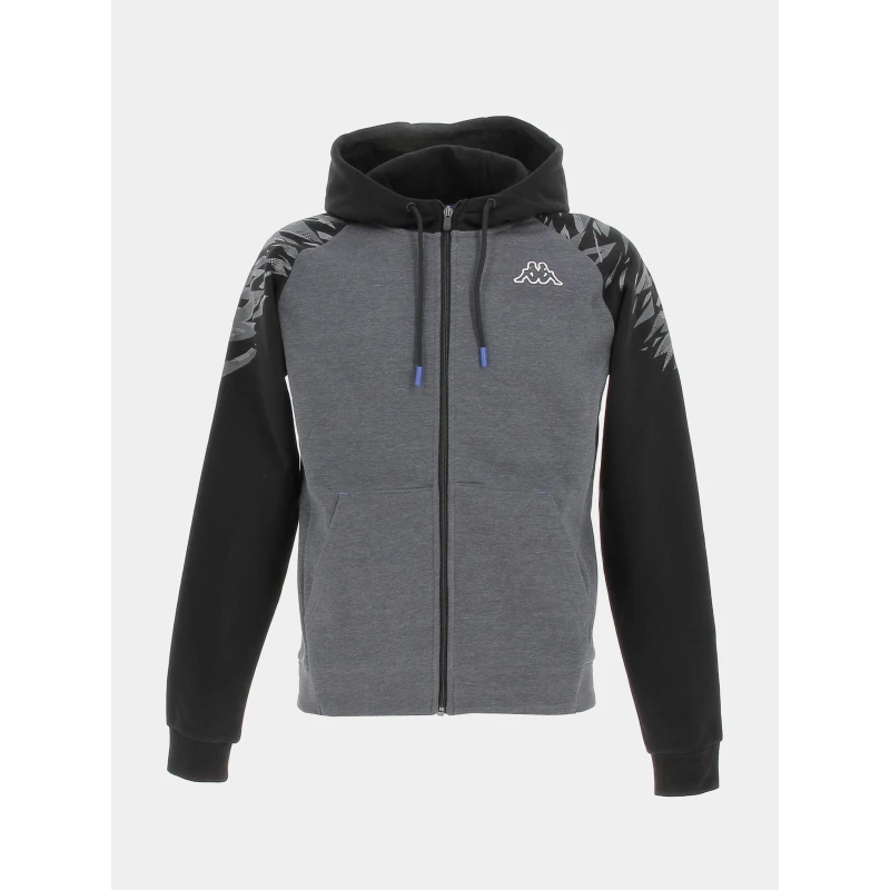 Sweat Zippé à Capuche Graphik Gris Homme - Kappa 3 Sweat Zippé à Capuche Graphik Gris Homme - Kappa