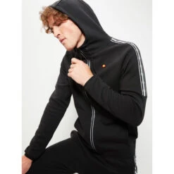Sweat Zippé à Capuche Paviso Réfléchissant Noir Homme - Ellesse -Teddy Smith Magasin sweat zippe a capuche paviso reflechissant noir homme ellesse 2