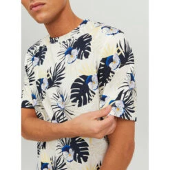T-shirt à Fleurs Tulum Blanc Homme - Jack & Jones -Teddy Smith Magasin t shirt a fleurs tulum blanc homme jack jones 2