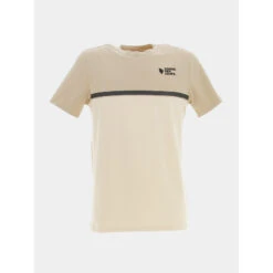 T-shirt Bicolore Everest Beige Homme - Comme Des Loups
