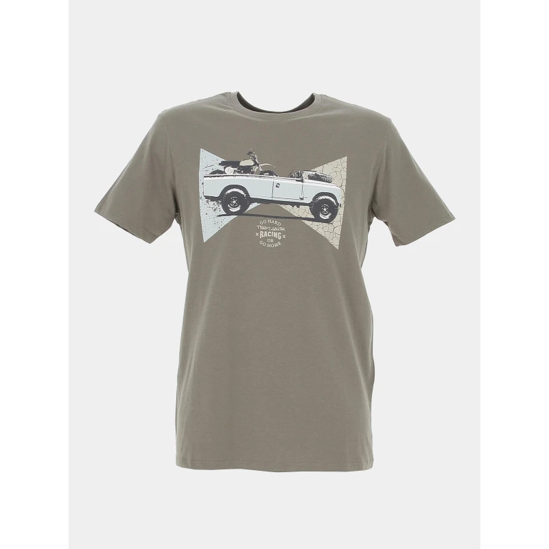 T-shirt Cars Kaki Homme - Teddy Smith 3 T-shirt Cars Kaki Homme - Teddy Smith