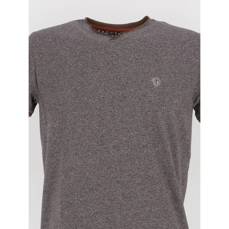 T-shirt Classic Chiné Marron Homme - Benson & Cherry 6 T-shirt Classic Chiné Marron Homme - Benson & Cherry – Image 4