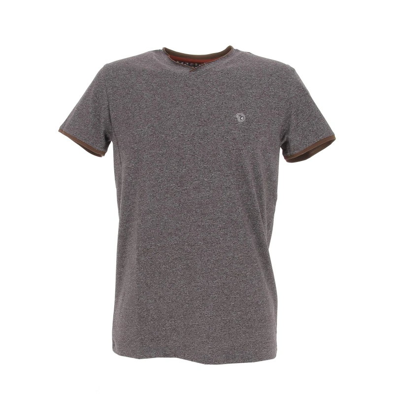 T-shirt Classic Chiné Marron Homme - Benson & Cherry 3 T-shirt Classic Chiné Marron Homme - Benson & Cherry