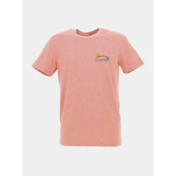 T-shirt Graphique Dos Tezako Rouge Chiné Homme - Oxbow