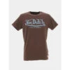 T-shirt Life Logo Bleu Marron Homme - Von Dutch -Teddy Smith Magasin t shirt life logo bleu marron homme von dutch