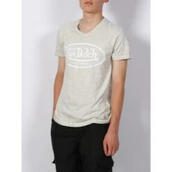 T-shirt Logo Imprimé Gris Clair Homme - Von Dutch