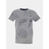 T-shirt Niki Palmier Strié Bleu Marine Homme - Deeluxe -Teddy Smith Magasin t shirt niki palmier strie bleu marine homme deeluxe