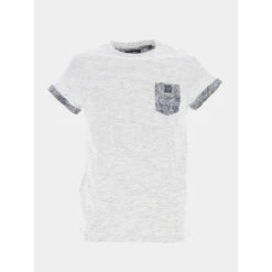 T-shirt Shamar Chiné Blanc Homme - Deeluxe
